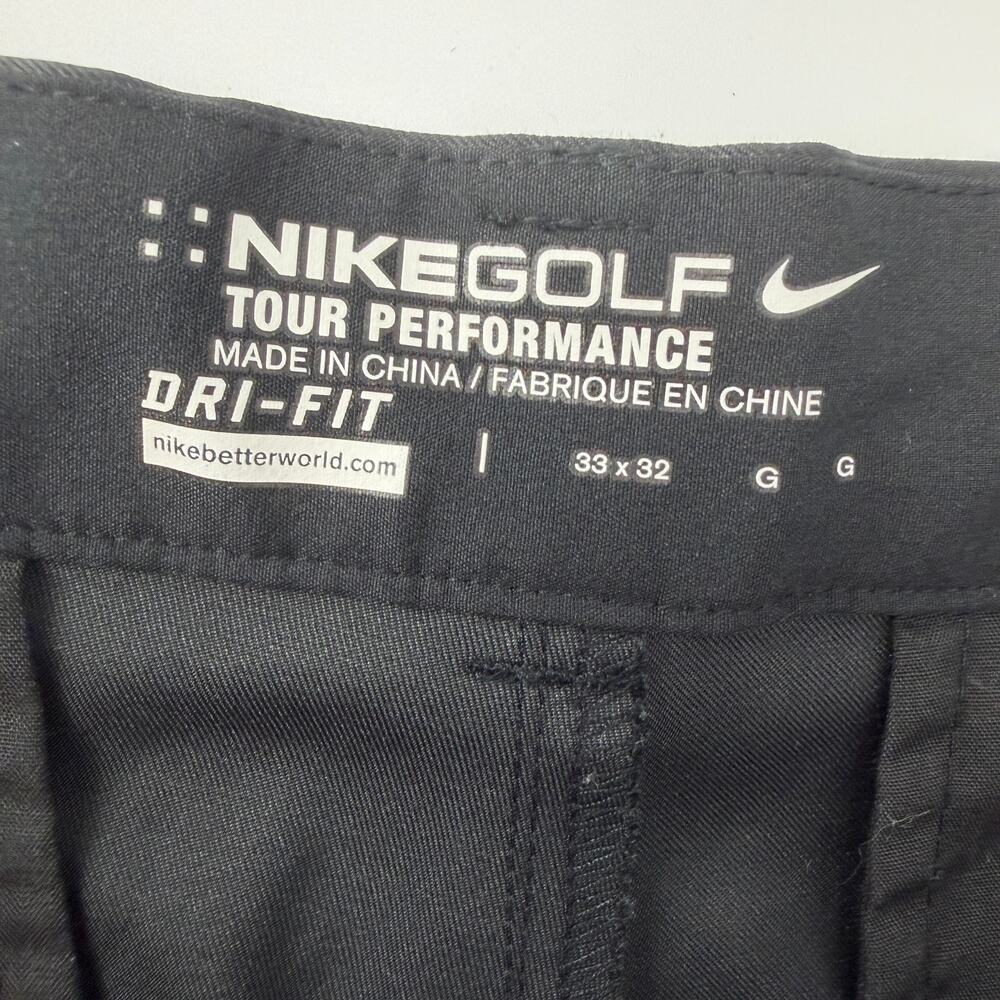 Nike Golf Dri-FIT Black Flat Front Performance Tech Pants 33x32 - measures 33x29 - Picture 7 of 16
